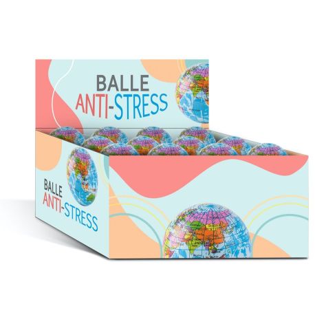 DISPLAY 24 BALLES ANTISTRESS MONDE