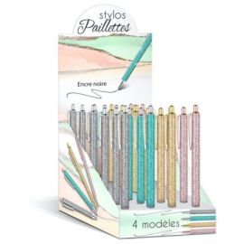 DISPLAY 24 STYLOS PAILLETTES