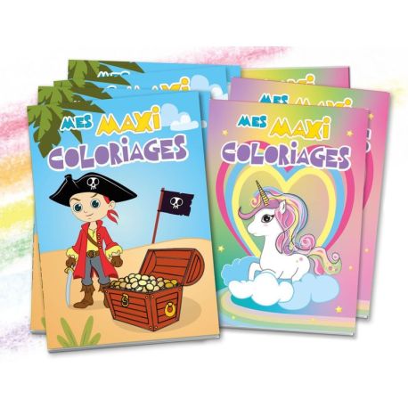 PACK 12 EX - MES MAXI COLORIAGES DE 3 A 5 ANS - PIRATE ET LICORNE