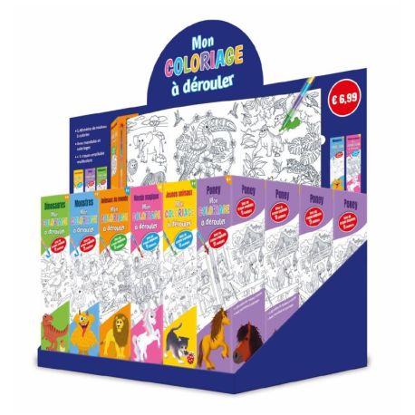 PLV COMPTOIR PLEINE 24EX - MON COLORIAGE A DEROULER (4EX/TITRE - 6