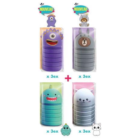 PACK 12 TROUSSES EXTENSIBLES SILICONE (4 MODELES / 3 EX)