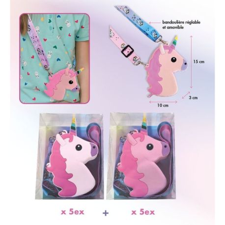 PACK 10 MINI SACS LICORNE (2 MODELES / 5 EX)