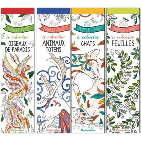 DISPLAY PLEIN 20 EX MARQUE-PAGES A COLORIER  (5EX/TITRE - 4 TITRES)