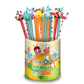 BOITE 24 CRAYONS ANIMAUX DE LA FERME (6 MODELES/4EX)