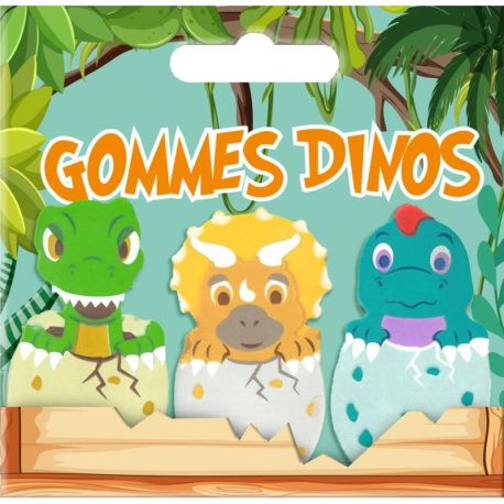 DISPLAY 24 SETS 3 GOMMES DINOSAURES