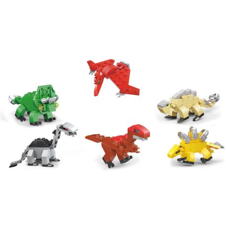 PACK DINOSAURES A CONSTRUIRE 6 EN 1 - (6 EX)