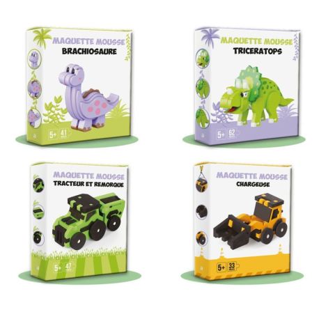 PACK 20 MAQUETTES 3D MOUSSE (4 MODELES / 5EX)