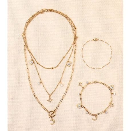 KIT BIJOUX INOX PARURE DOREE