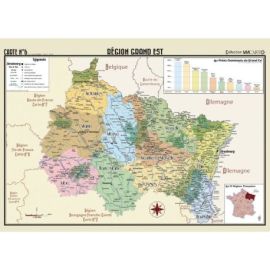 POSTER GEOGRAPHIQUE - GRAND - EST - 50 X 70
