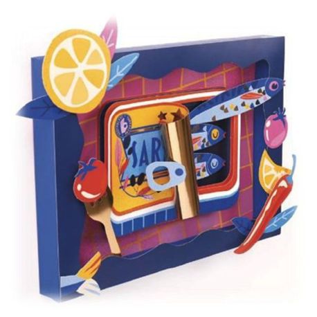 CADRE 3D PAPIER SARDINES