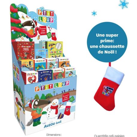 PLV DE SOL P'TIT LOUP NOEL- 80 EX + PRIME CHAUSSETTE