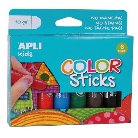 BOITE DE 6 TUBES DE GOUACHE SOLIDE COULEURS ASSORTIES