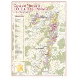 CARTE DES VINS DE LA COTE CHALONNAISE ET DU COUCHOIS