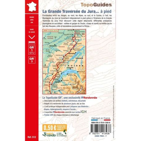 GR9/GR5/GR5E/GR509/GRGTJ GRANDE TRAVERSEE DU JURA 512