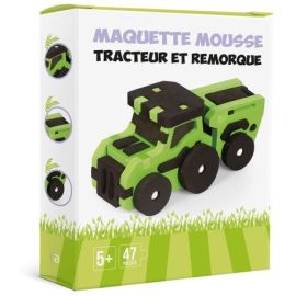 MAQUETTE MOUSSE TRACTEUR ET REMORQUE