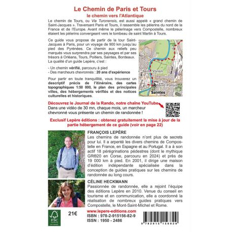 LE CHEMIN DE PARIS ET TOURS VERS L'ATLANTIQUE ED 2026-2027