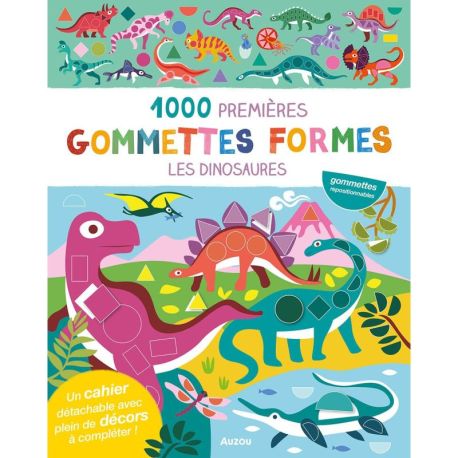 DINOSAURES - 1000 GOMMETTES FORMES MES TOUT PREMIERS AUTOCOLLANTS