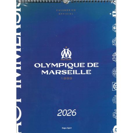 CALENDRIER MURAL OM 2026 (OLYMPIQUE DE MARSEILLE)