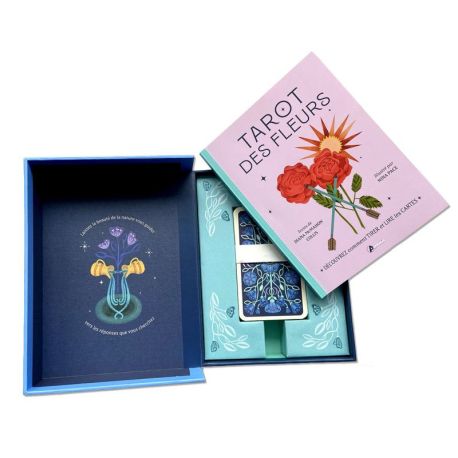 COFFRET TAROT DES FLEURS - 78 CARTES + 1 LIVRET DE 80 PAGES