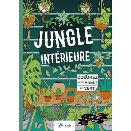 JUNGLE INTERIEURE - 20 POSTERS A COLORIER