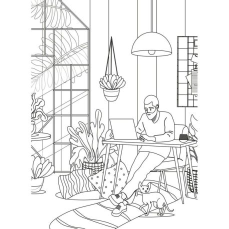 JUNGLE INTERIEURE - 20 POSTERS A COLORIER