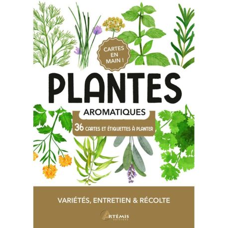 COFFRET CARTES PLANTES AROMATIQUES - 36 CARTES + 8 ETIQUETTES A PLANTER