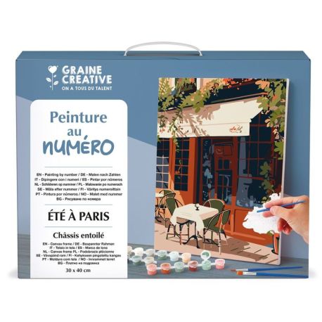 PEINTURE AU NUMERO 30 x 40 -  UN ÉTÉ A PARIS