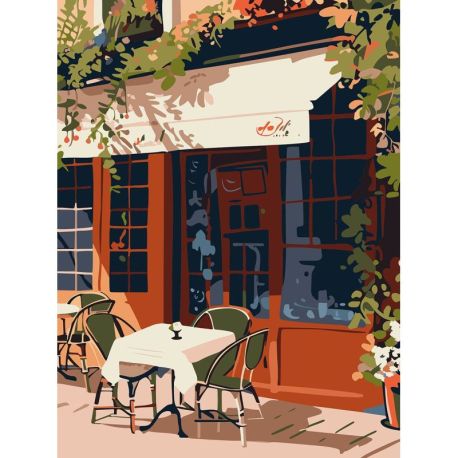 PEINTURE AU NUMERO 30 x 40 -  UN ÉTÉ A PARIS