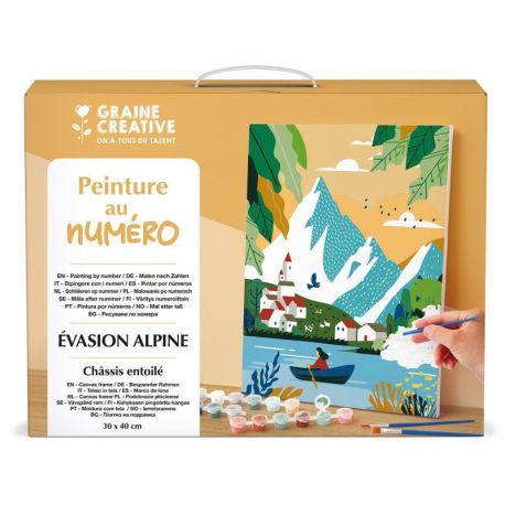 PEINTURE AU NUMERO 30 x 40 - EVASION ALPINE