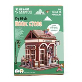 MAQUETTE VITRINE 3D BOIS BOOK STORE