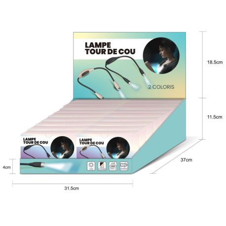 DISPLAY 18 LAMPES RECHARGEABLES TOUR DE COU (2 MODELES / 9 EX)