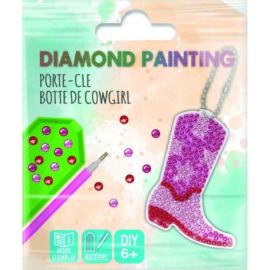 PORTE-CLE BOTTE DE COWGIRL DIAMOND PAINTING