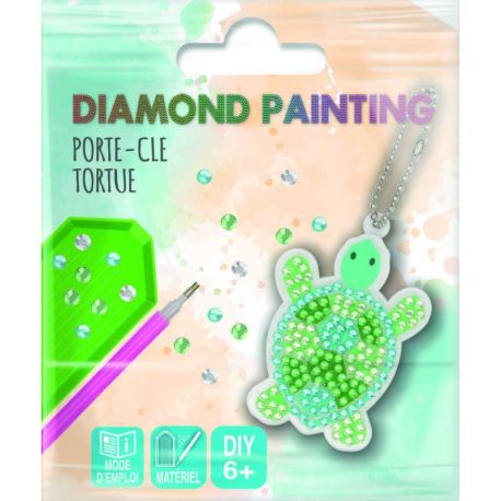 PORTE-CLE TORTUE DIAMOND PAINTING