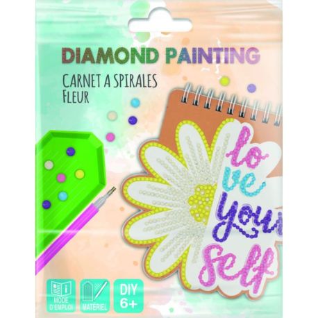 CARNET A SPIRALES FLEUR DIAMOND PAINTING