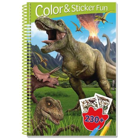 DINOSAURES - 3D LENTICULAR COLOR AND STICKER FUN