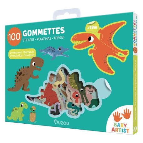 LES DINOSAURES - MA POCHETTE 100 GOMMETTES