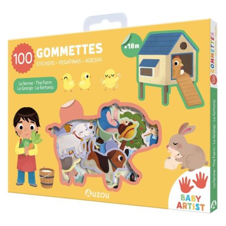 LA FERME - MA POCHETTE DE 100 GOMMETTES