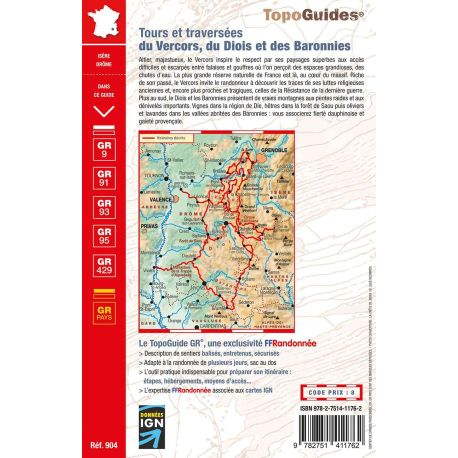GR9/GR91/GR93/GR95/GR429 TOURS ET TRAVERSEES DU VERCORS DIOIS 904