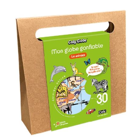 LES ANIMAUX- MON GLOBE GONFLABLE 30 CM