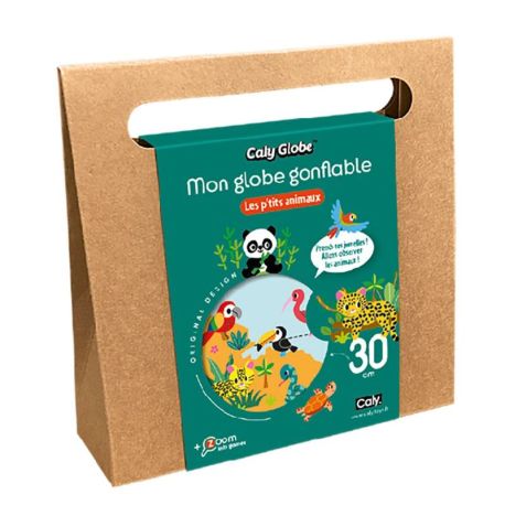 LES P'TITS ANIMAUX- MON GLOBE GONFLABLE 30 CM