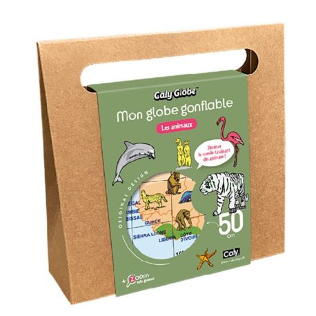 GLOBE MAXI 50 CM LES ANIMAUX