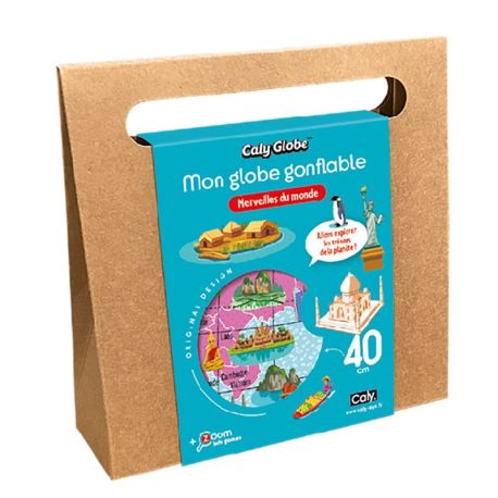 GLOBE MAXI 42 CM - MERVEILLES DU MONDE