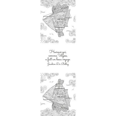 ELOGE DU VOYAGE MARQUE-PAGES A COLORIER
