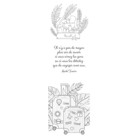 ELOGE DU VOYAGE MARQUE-PAGES A COLORIER