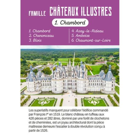 JEU DES 7 FAMILLES CHATEAUX DE LA LOIRE