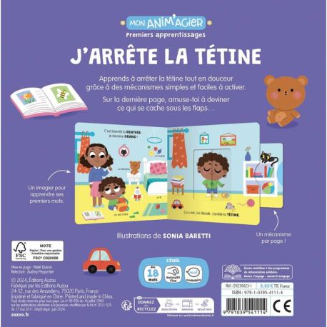 J'ARRETE LA TETINE - MON ANIM'AGIER PREMIERS APPRENTISSAGES