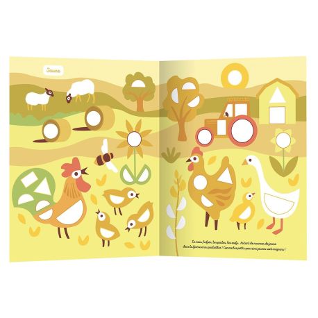 LES COULEURS - 1000 GOMMETTES FORME MES TOUT PREMIERS AUTOCOLLANTS