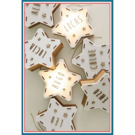 PACK 12 ETOILES LUMINEUSES A PERSONNALISER
