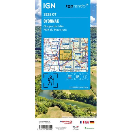 3228OT OYONNAX, GORGES DE L AIN PNR DU HAUT JURA / RECTO