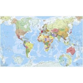 70053 POSTER MONDE POLITIQUE PLASTIFIE IGN GF 142 CM X 87,5 CM